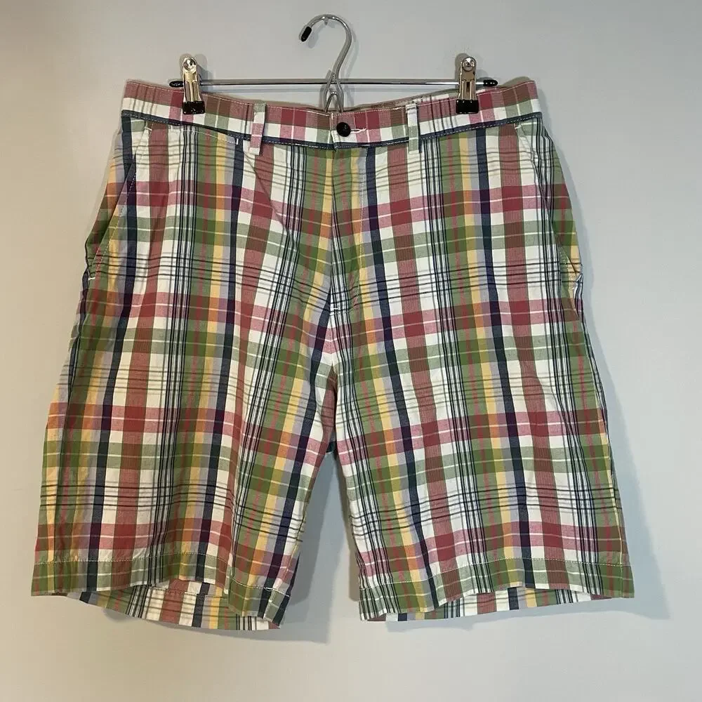 Polo Ralph Lauren Prospect Shorts Mens‎ Sz 34  Plaid Red Vintage Preppy Y2K 90s